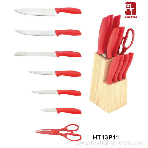 Knife Set With Wooden Stand Best Kitchen Knife Set With Wooden Block Supplier